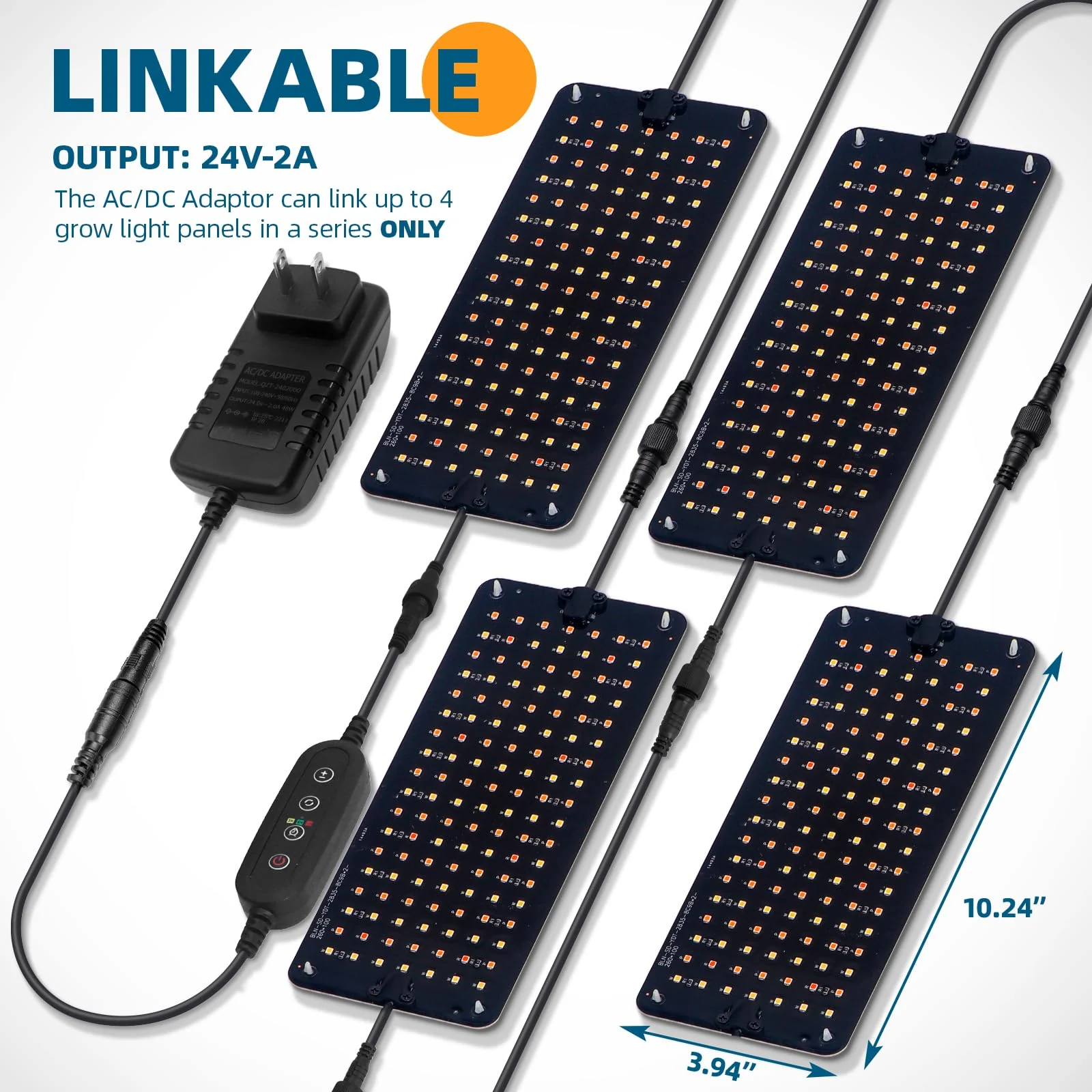 Barrina 10W LED Grow Light Panels 3-Spectrum | Full Spectrum, Dimmable & Timer | DC10 - Image 6