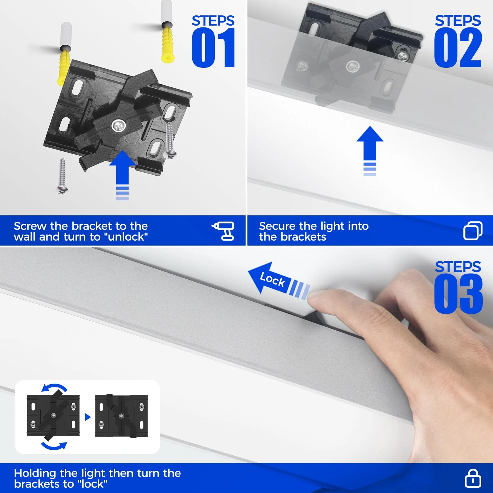 Barrina 5568-0-10V Series 2nd-Generation 45W LED Linear Lights 4FT 3000K - 6000K 4500LM | Seamless Connection & Dimmer Not Included - Image 9