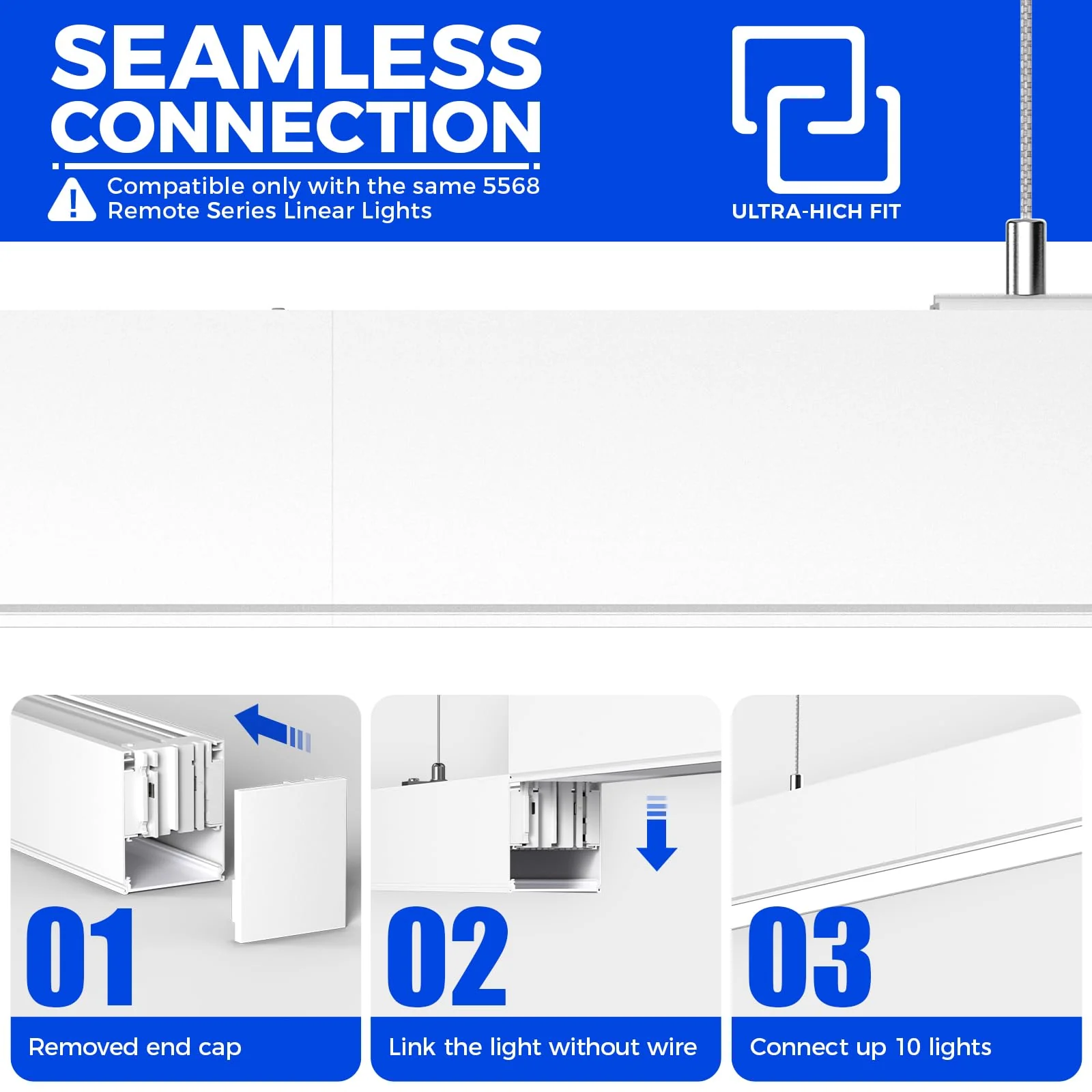 Barrina 5568 Remote Series 2nd-Generation 45W LED Linear Lights 4FT 3000K - 6000K 4500LM | Seamless Connection & Color Changing - Image 3