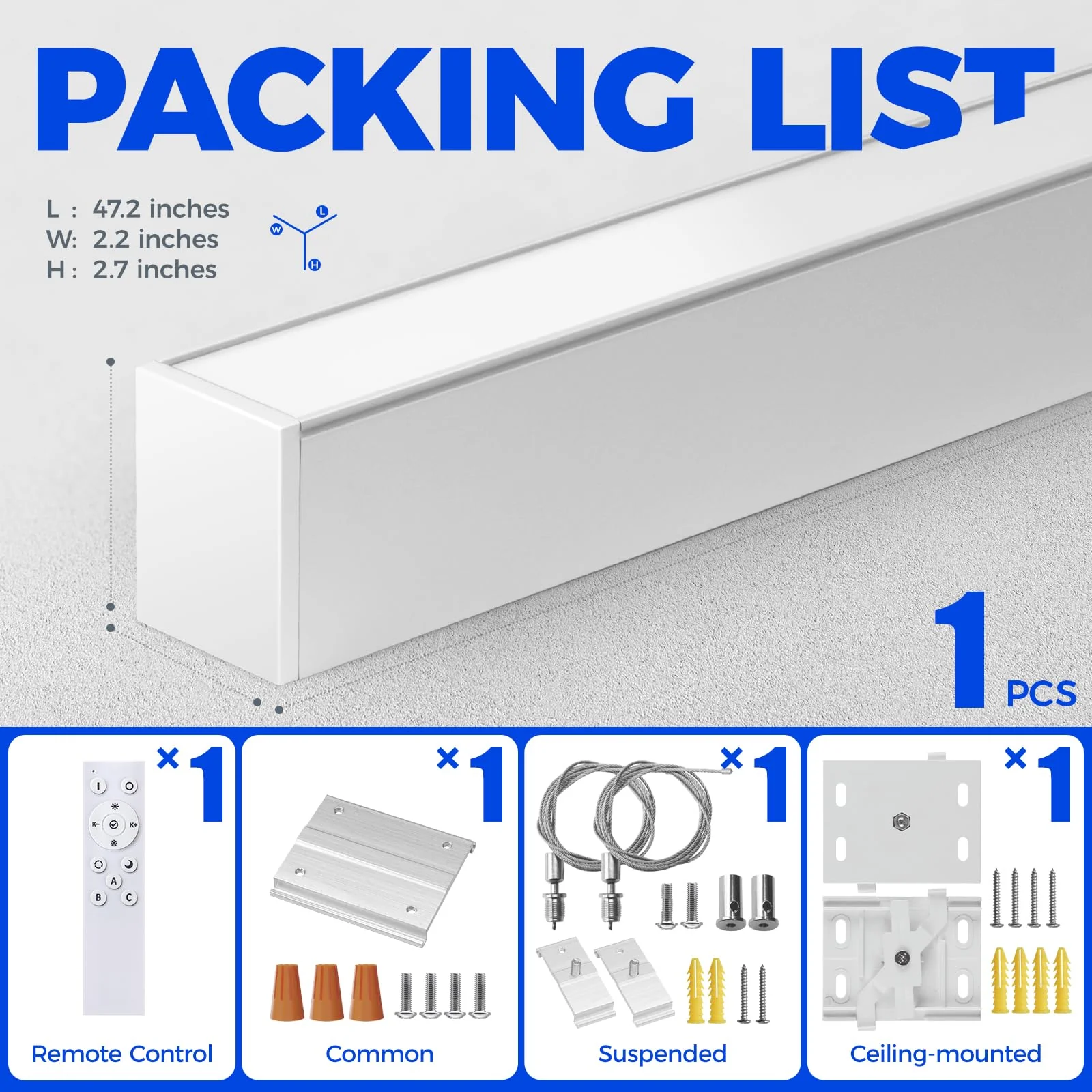Barrina 5568 Remote Series 2nd-Generation 45W LED Linear Lights 4FT 3000K - 6000K 4500LM | Seamless Connection & Color Changing - Image 8
