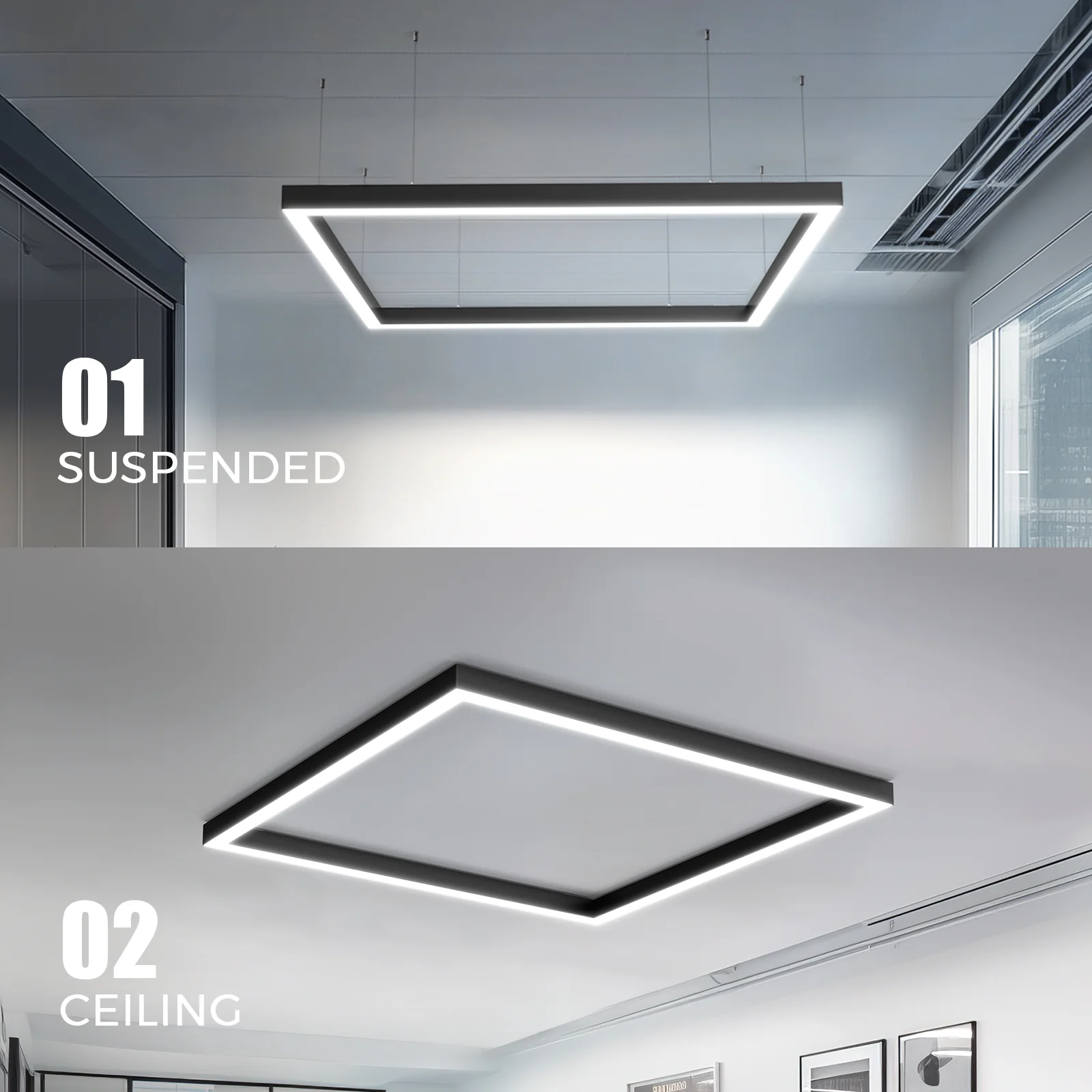 Barrina 5568 Remote Series 2nd-Generation 216W Square Set LED Linear Lights 5FT * 5FT 3000K - 6000K 21600LM | Seamless Connection & Color Changing - Image 7