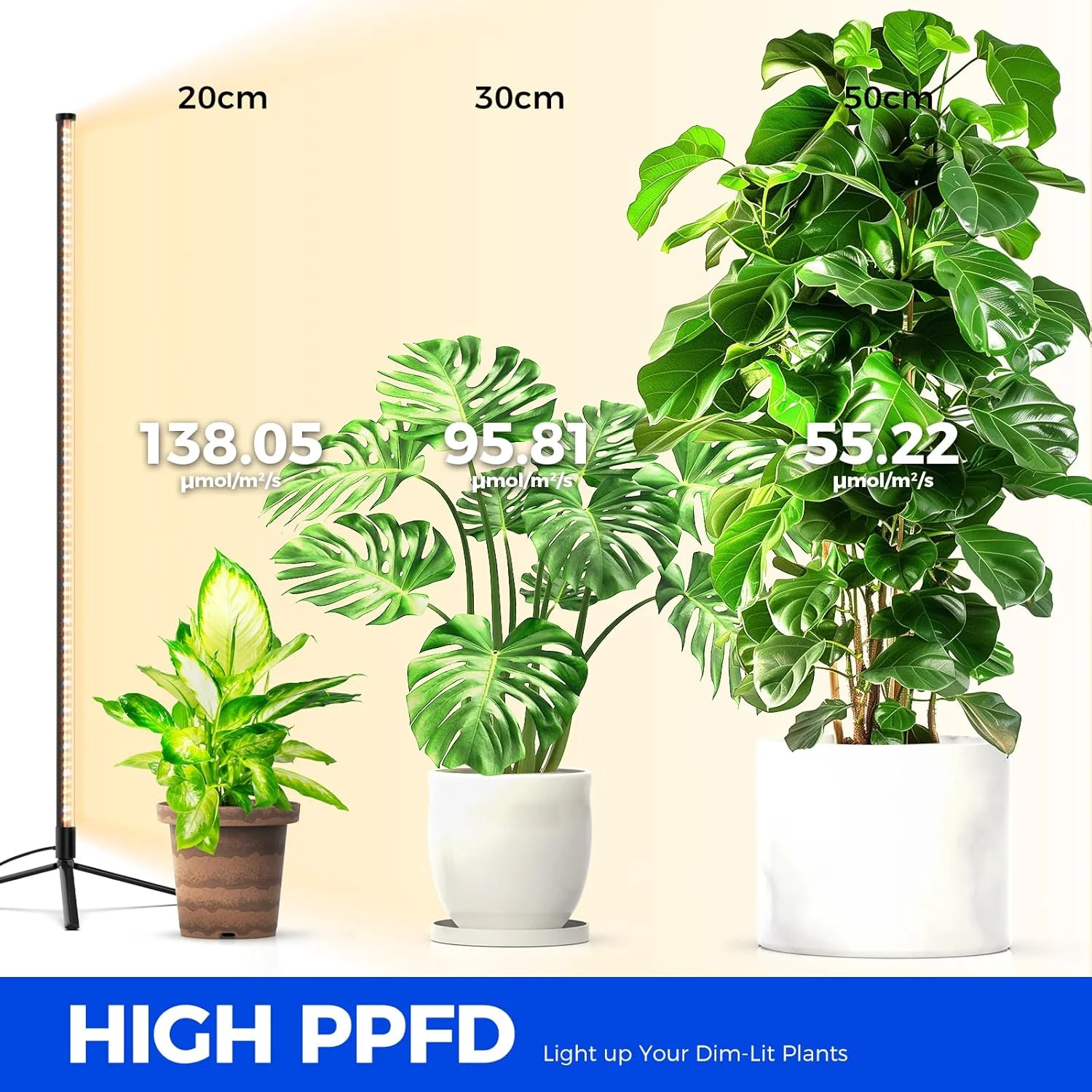 Barrina T10 42W LED Standing Grow Light 4FT 3000K+6500K+660nm | Full Spectrum | T10M42 - Image 3