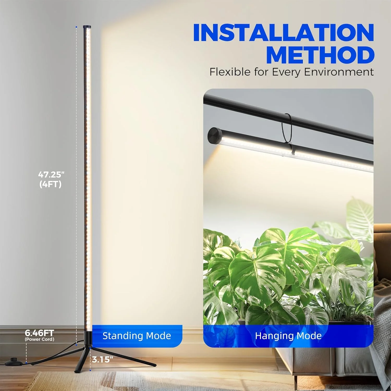 Barrina T10 42W LED Standing Grow Light 4FT 3000K+6500K+660nm | Full Spectrum | T10M42 - Image 4
