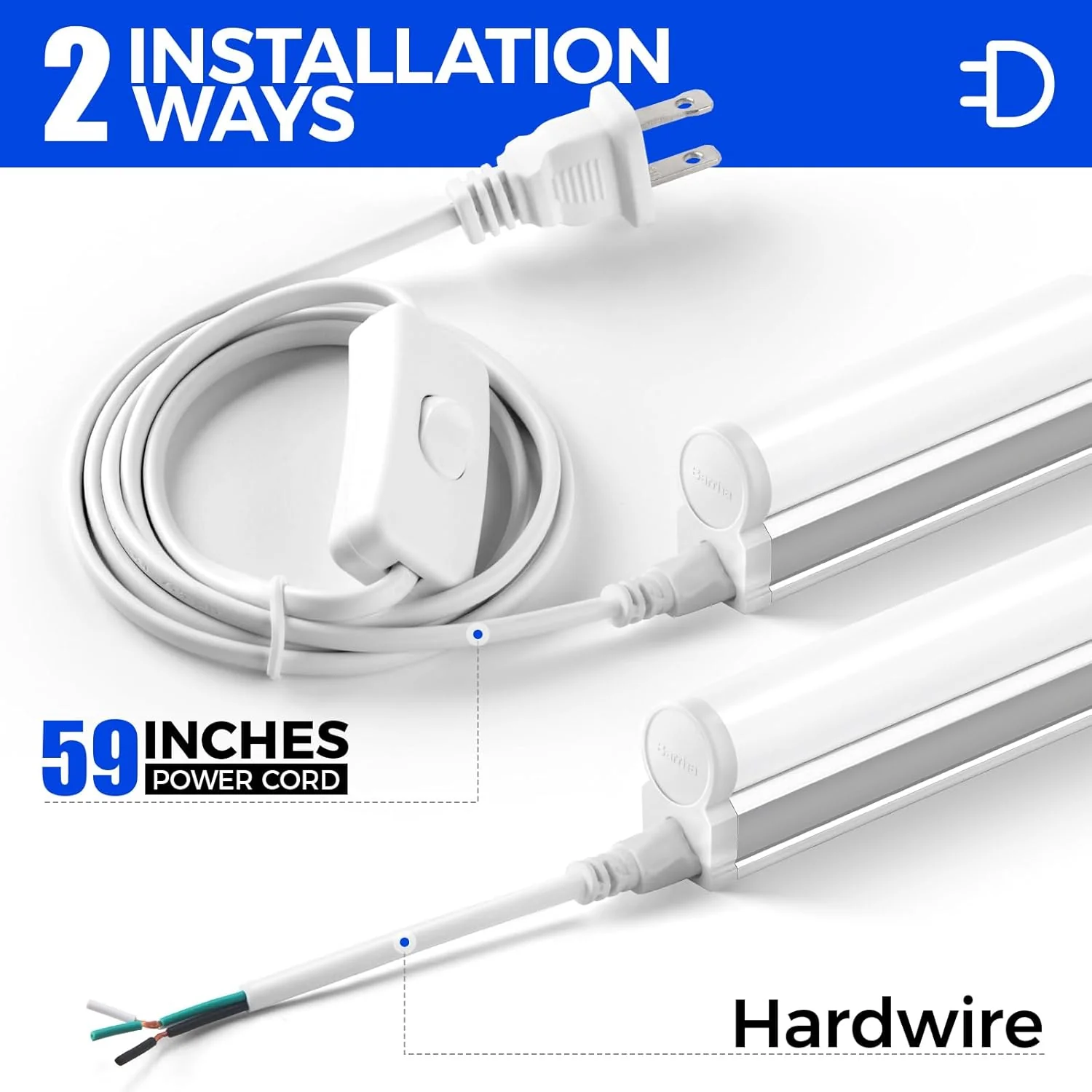 Barrina T5 16W LED Shop Lights 3FT 5000K 1900LM | Linkable & Corded Electric Switch | AAI16 - Image 5