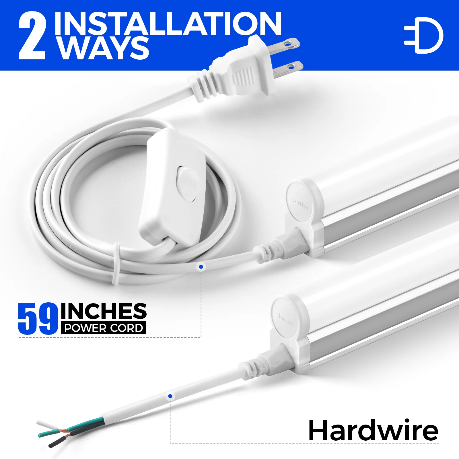Barrina T5 16W LED Shop Lights 3FT 6500K 1900LM | Linkable & Corded Electric Switch | AAI16 - Image 5