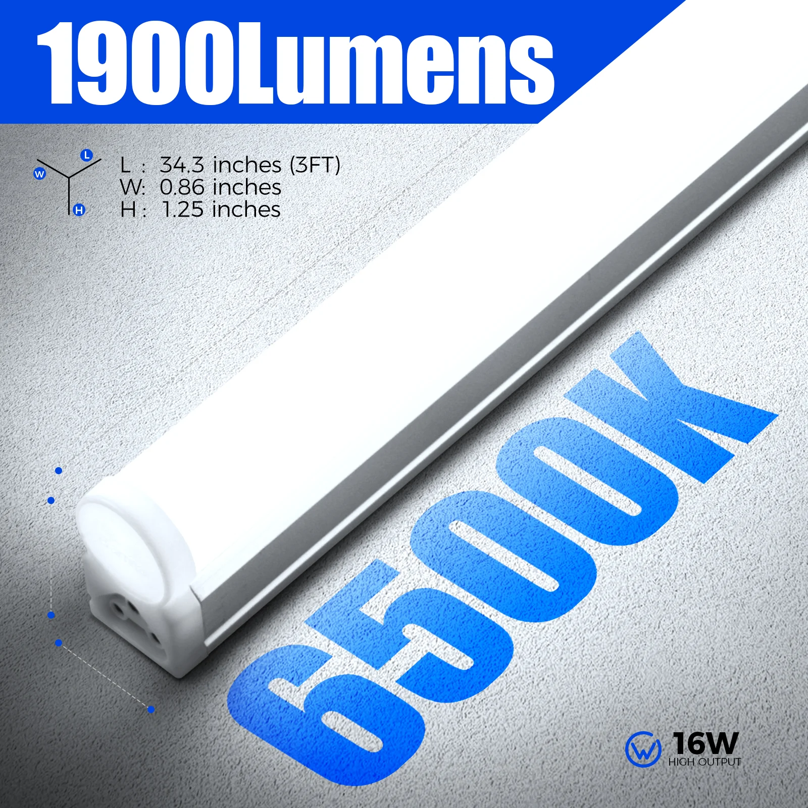 Barrina T5 16W LED Shop Lights 3FT 6500K 1900LM | Linkable & Corded Electric Switch | AAI16 - Image 6