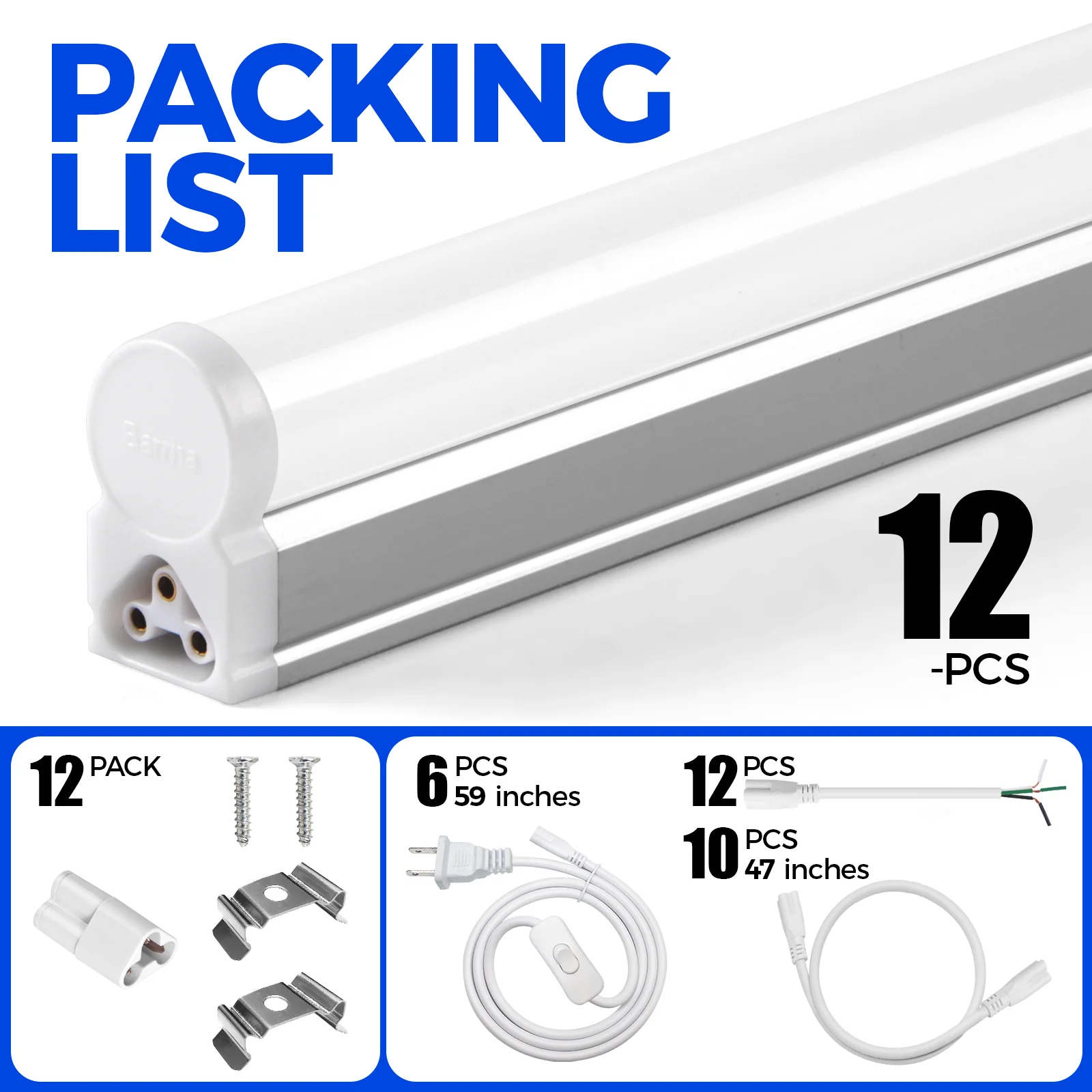 Barrina T5 20W LED Shop Lights 4FT 5000K 2200LM | Linkable & Corded Electric Switch | AAL20 - Image 13