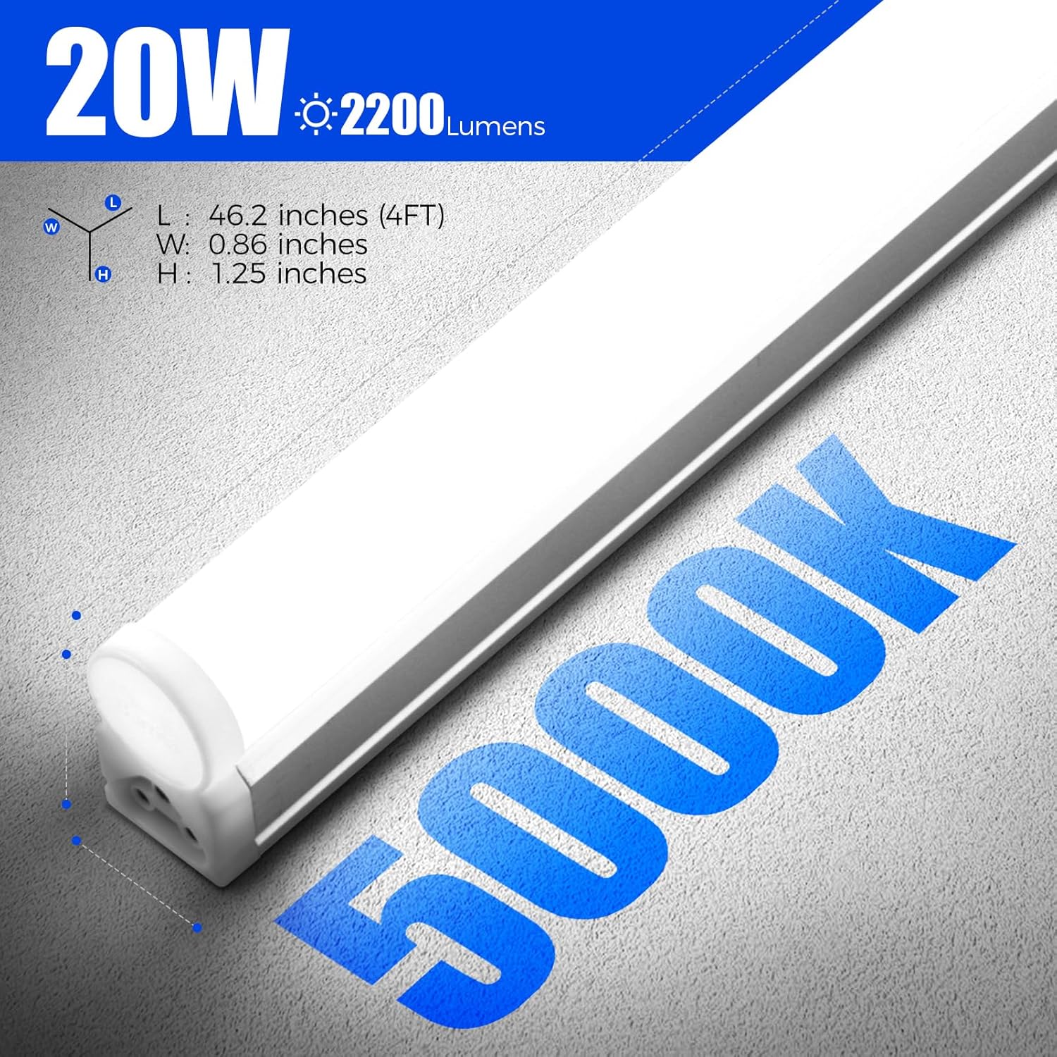 Barrina T5 20W LED Shop Lights 4FT 5000K 2200LM | Linkable & EMC | AAL20 - Image 6