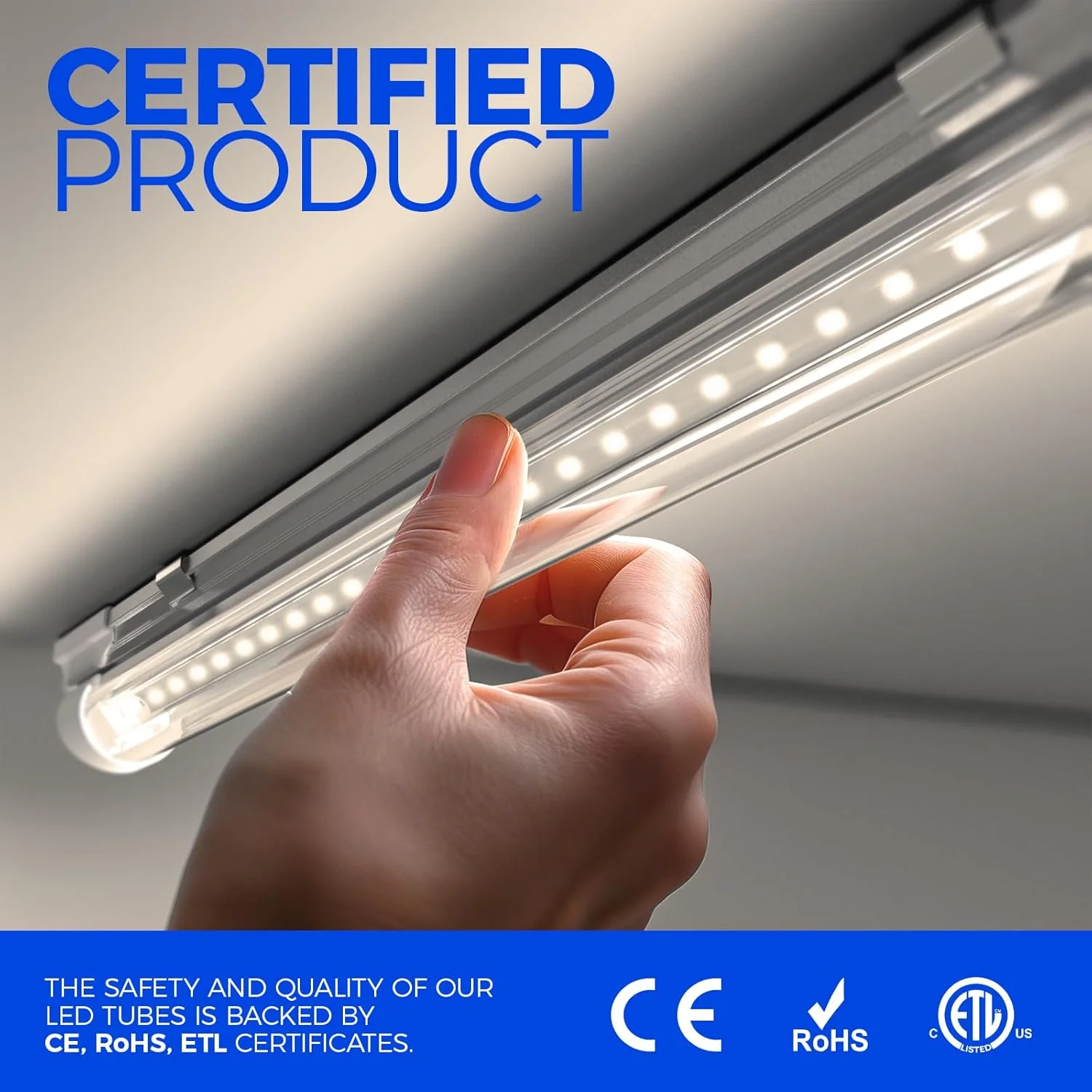 Barrina T8 20W LED Shop Lights 2FT 4000K 3000LM | Clear Cover & V Shape Tube | BAF20 - Image 5