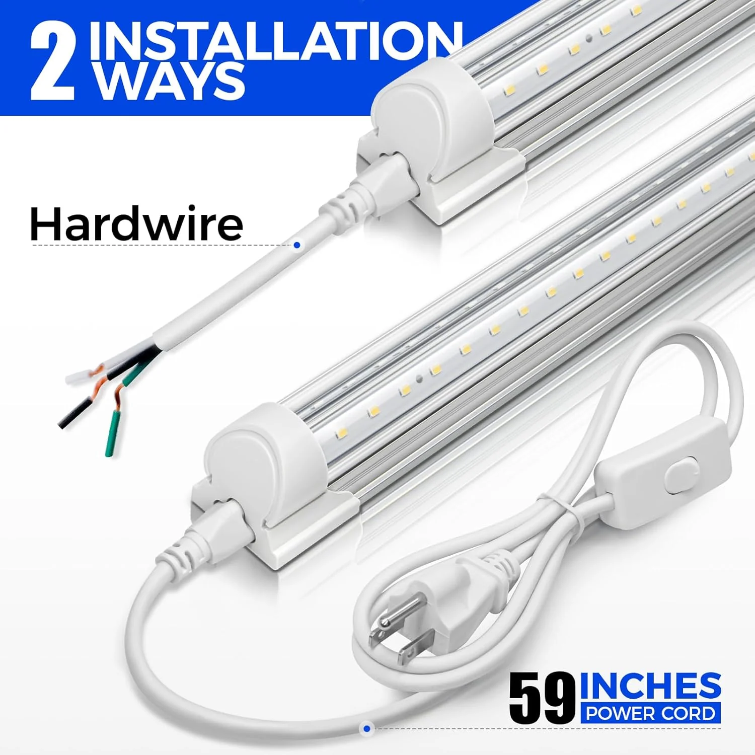 Barrina T8 20W LED Shop Lights 2FT 4000K 3000LM | Clear Cover & V Shape Tube | BAF20 - Image 6