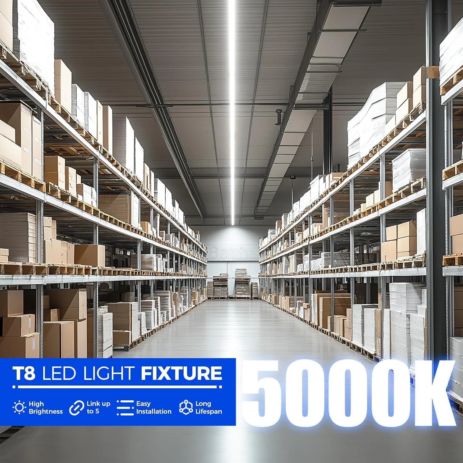 Barrina T8 60W LED Shop Lights 6FT 5000K 8500LM | Clear Cover & V Shape Tube | BAR60 - Image 5