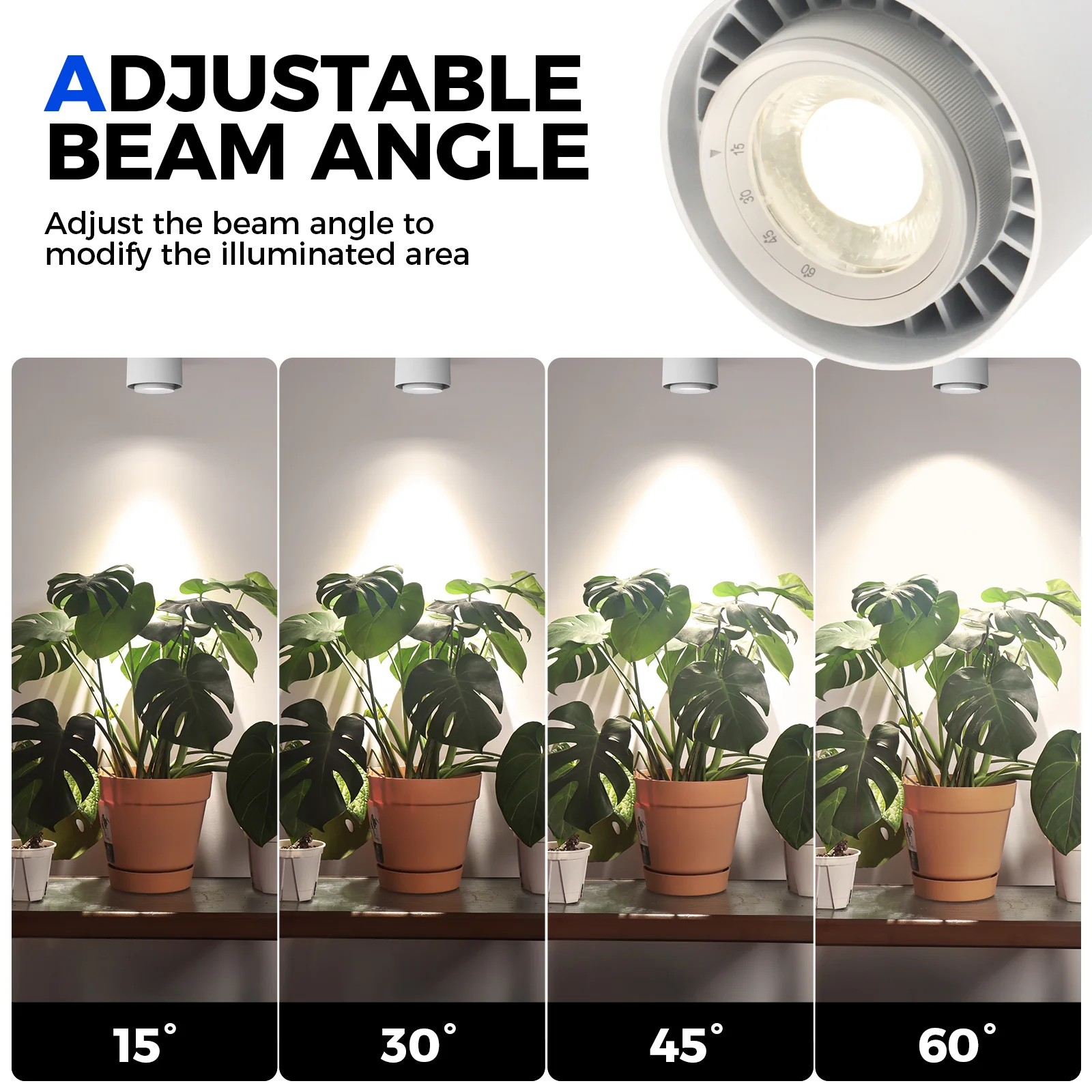 Barrina TR40c 3 x 40W LED Grow Lights 4000K | Full Spectrum, Ceiling Track & Timer | TR40c (White) - Image 3