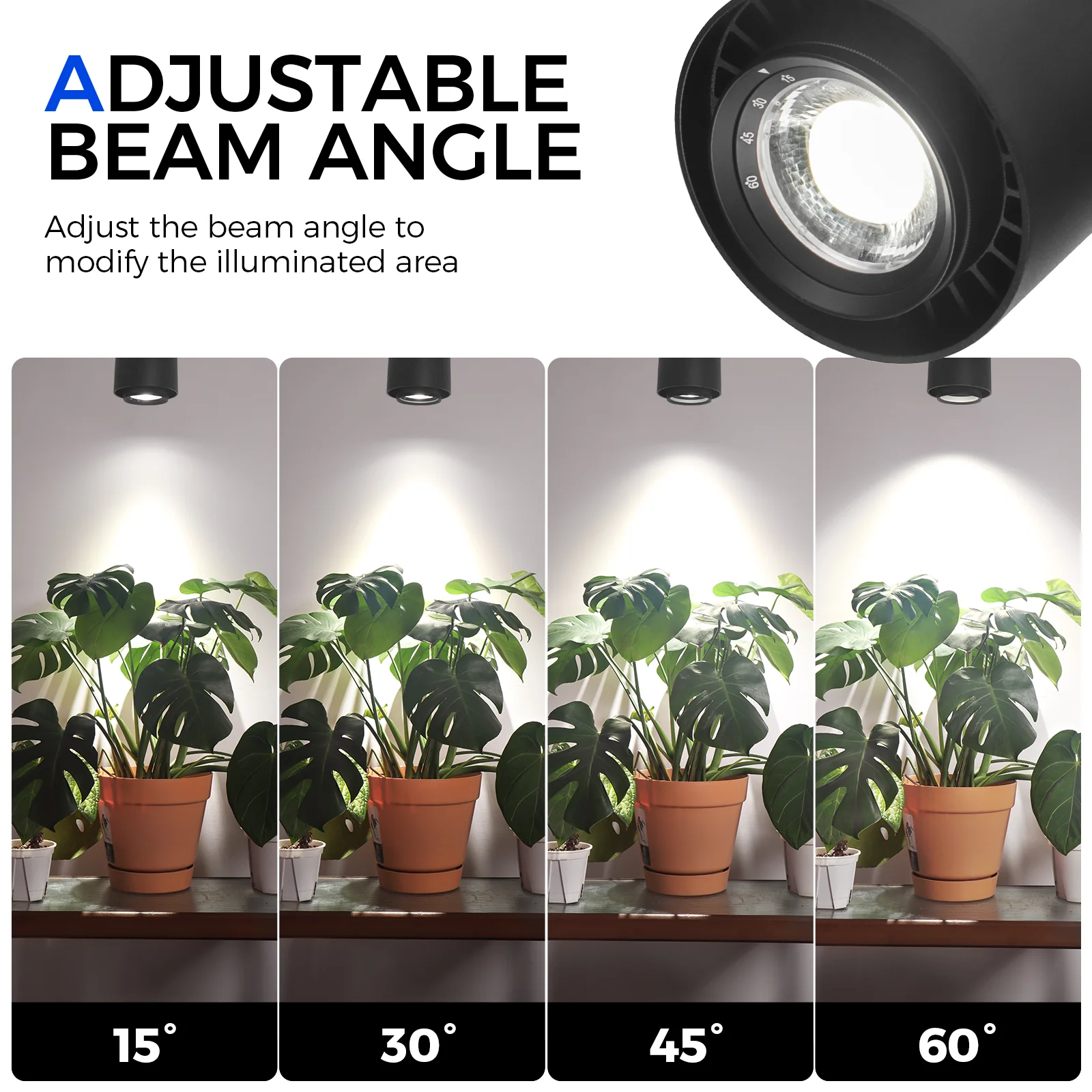 Barrina TR40c 3 x 40W LED Grow Lights 5000K | Full Spectrum, Ceiling Track & Timer | TR40c (Black) - Image 3