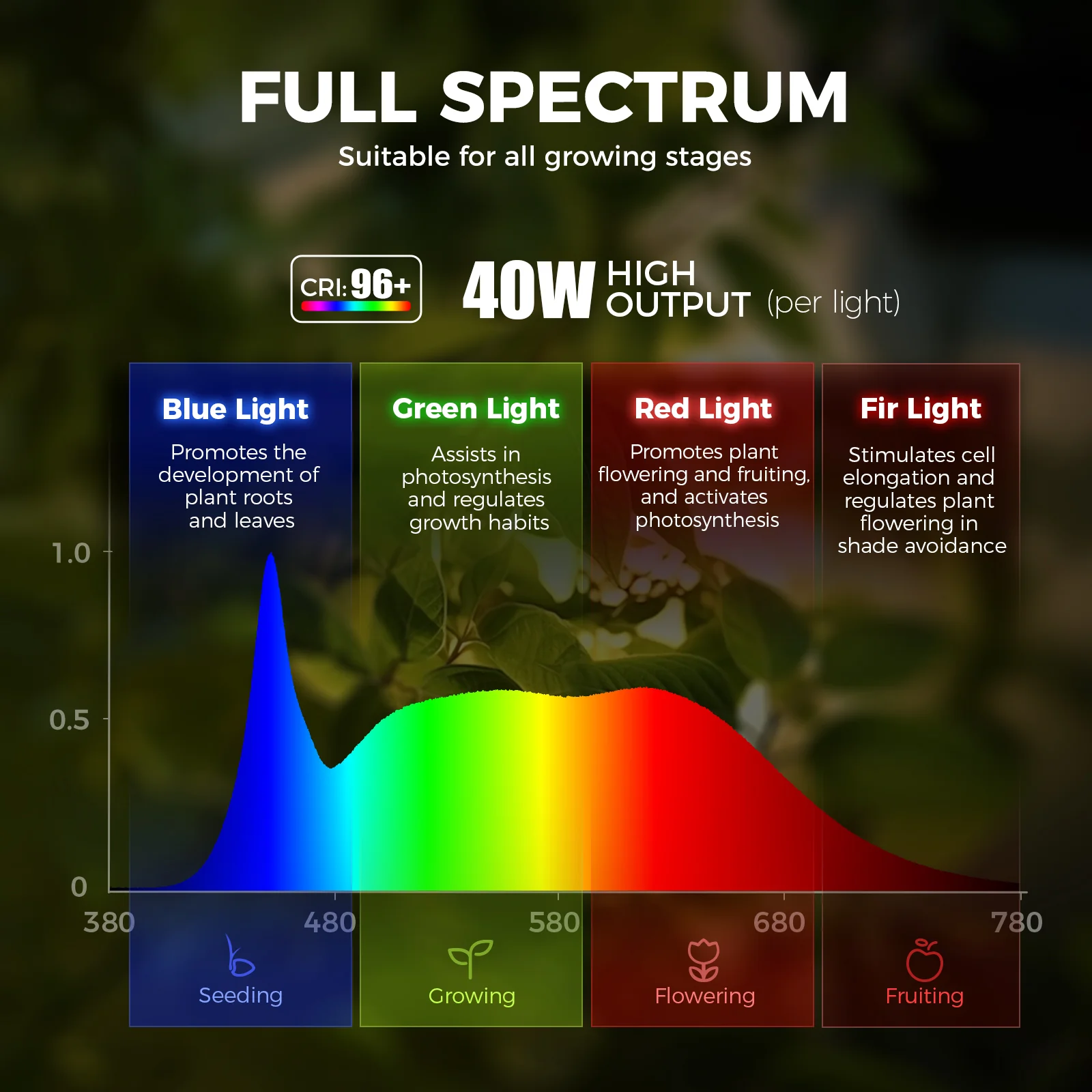 Barrina TR40c 3 x 40W LED Grow Lights 5000K | Full Spectrum, Ceiling Track & Timer | TR40c (Black) - Image 5