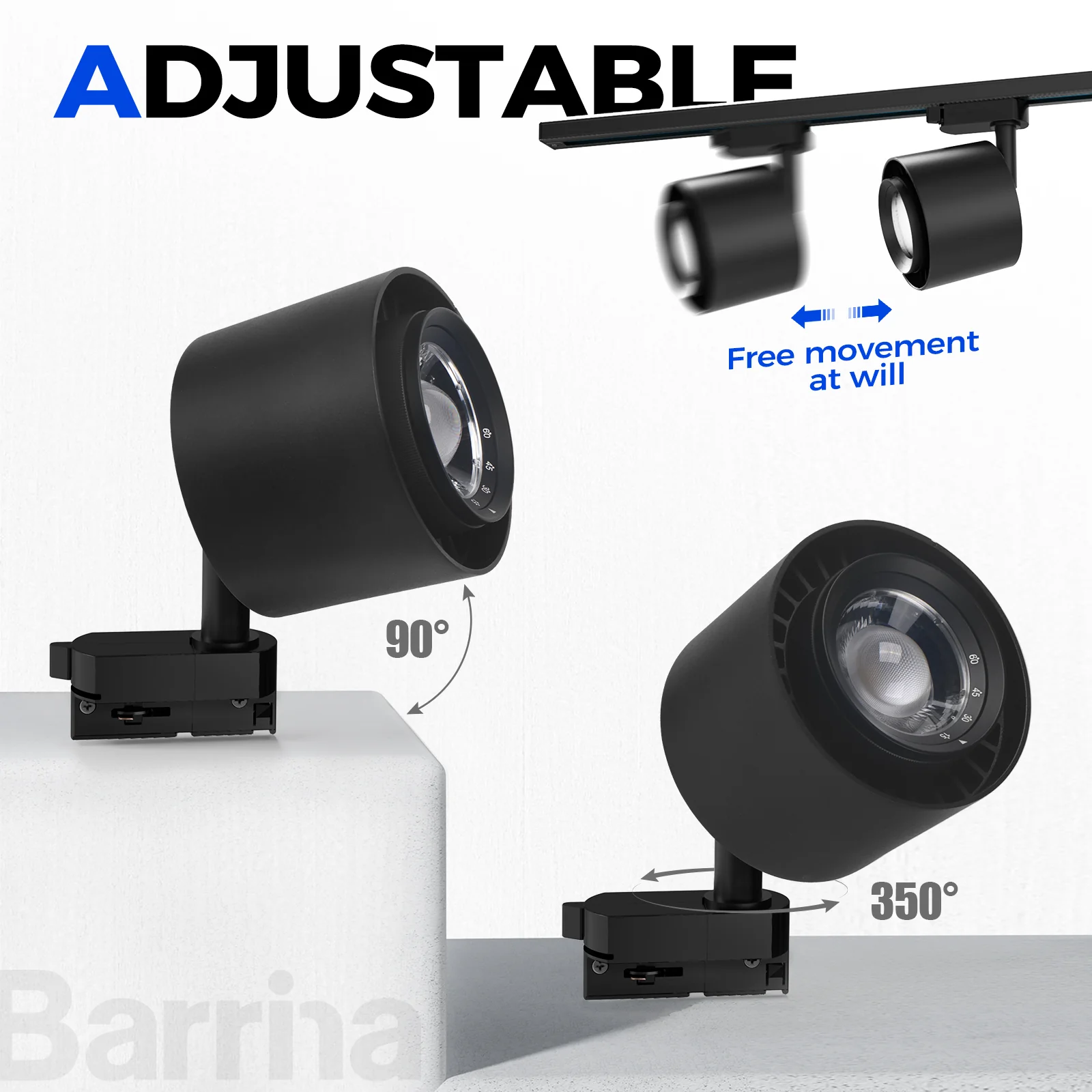 Barrina TR40c 3 x 40W LED Grow Lights 5000K | Full Spectrum, Ceiling Track & Timer | TR40c (Black) - Image 8