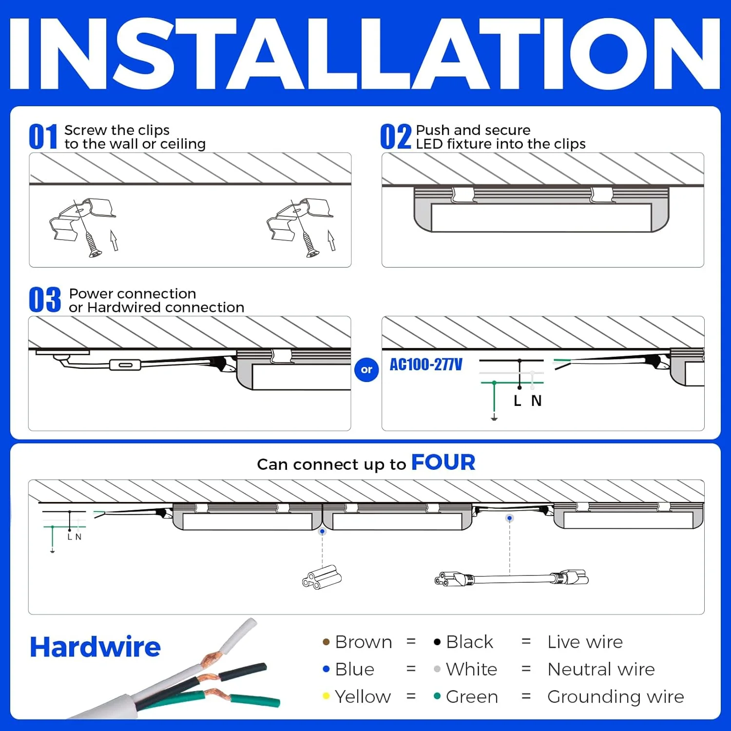 Barrina T8 72W LED Shop Lights 8FT 5000K 10000LM | Clear Cover & V Shape Tube | BAX72 - Image 9